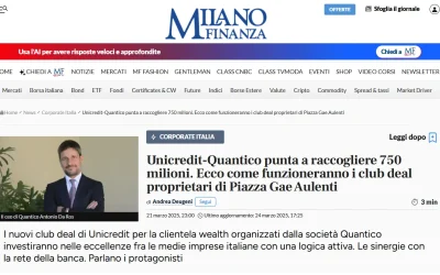 Milano Finanza parla di Quantico e UniCredit